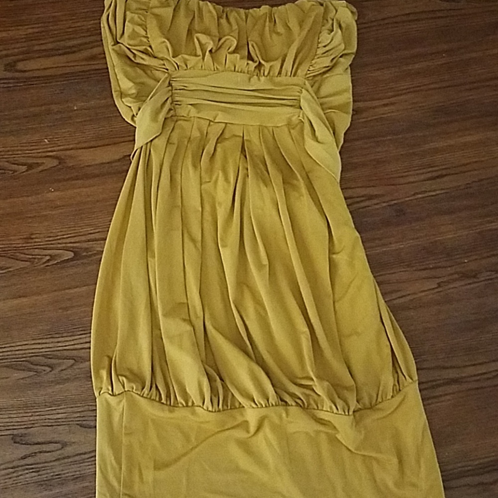 Gold tube dress